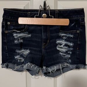 👖2/$35 American Eagle Hi-rise Ripped Jean Shorts
